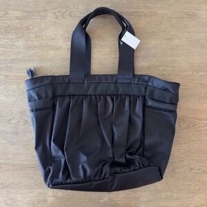 NEW Caraa x Athleta Collab City Tote-Gym Bag-Laptop Weekender-Black-Nylon Lghtwt